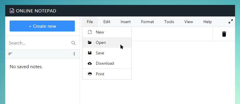 Open text file in Infola